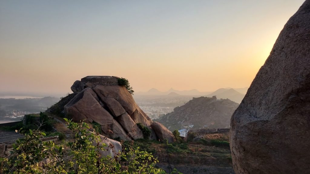 madhugiri hill sunset view