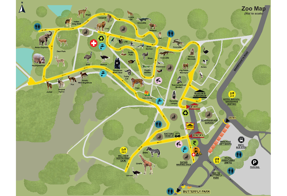 Bannerghatta National Park Zoo Map